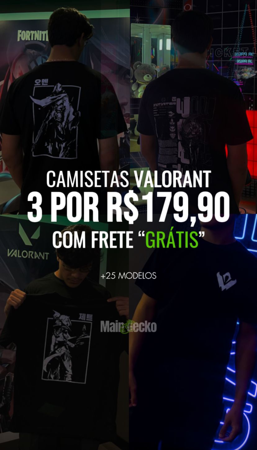 3 CAMISETAS POR R$179,90